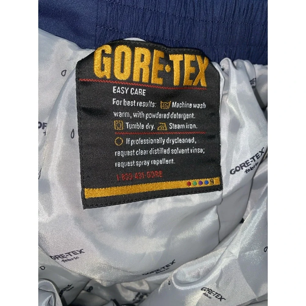 Tourney Gore-Tex Pants Mens Large Navy Blue Wind Waterproof Golf Ankle‎ Zip